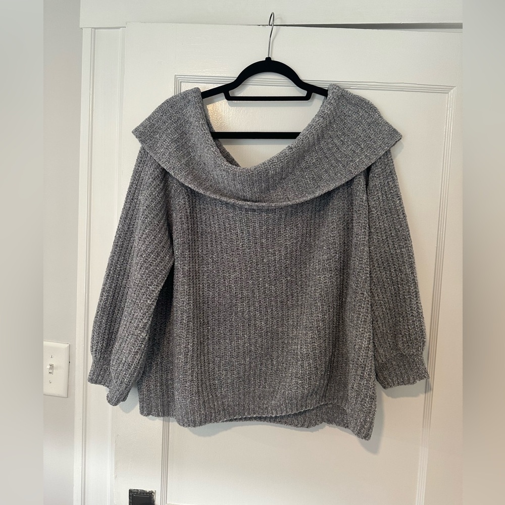Slouchy off the shoulder sweater
